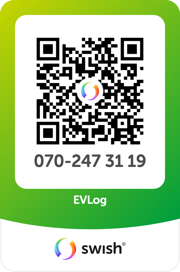 Swish QR code for EVLog, number 070-247 31 19